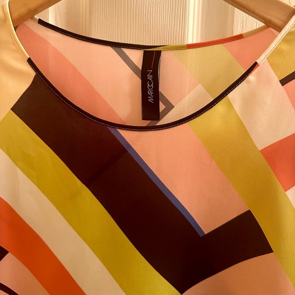 Marc Cain colour block summer blouse - size S - Picture 7 of 7